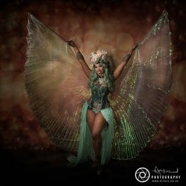 isis wings cabaret dancer and Burlesque dancer Brighton