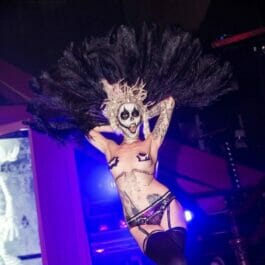 Scary Halloween Burlesque Dancer in brighton