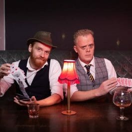 vintage magicians with card tricks Brighton