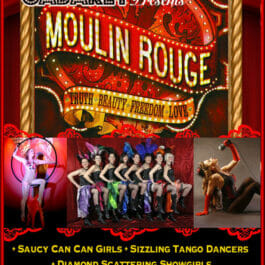 Moulin Rouge theme Shows for hire in London and Brighton, dancing cabaret with burlesque dancers