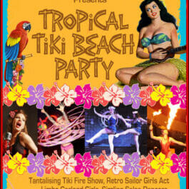 Tropical beach party Shows for hire in London and Brighton,Hawaiian theme for dancing cabaret