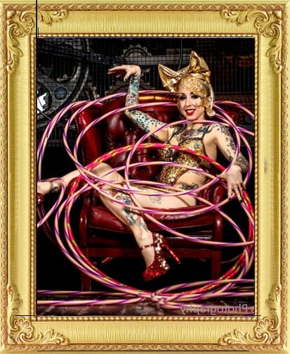 Corporate party entertainment hula hoop act corporate event performers available for London and Brighton