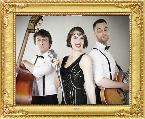 1920s 3 piece party band corporate event performers for corporate party entertainment in London and Brighton