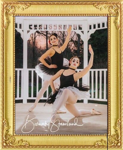 Wedding party performers for hire in Brighton and London, ballerinas in tutus dance in outdoor pagoda.