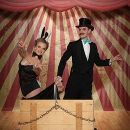 Vintage magician and assistant London