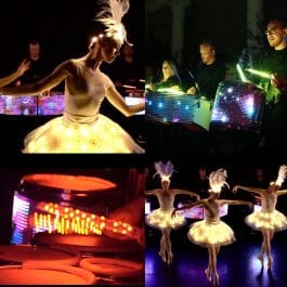 light up LED drummers with LED ballerinas