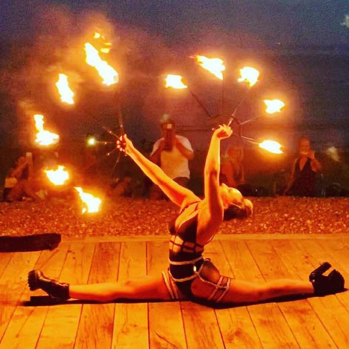 fire performer in Brighton and London. Feature image for book the best entertainment for your venue blog.