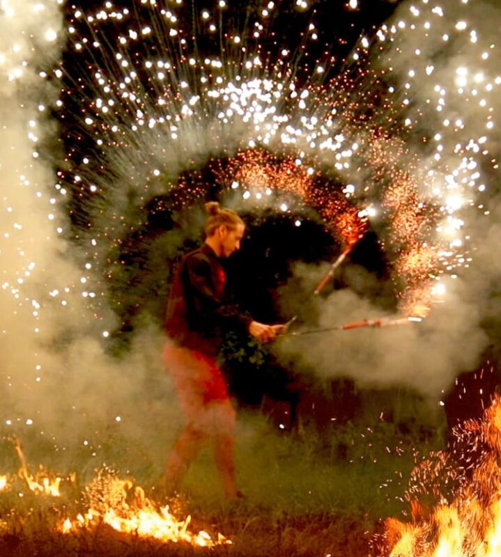 book the best fire performers in London and Brighton fire act spinning and fire breathing