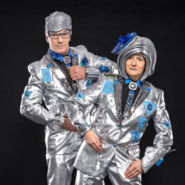 walkabout futuristic robot entertainers for hire near me London and Brighton entertainment agency