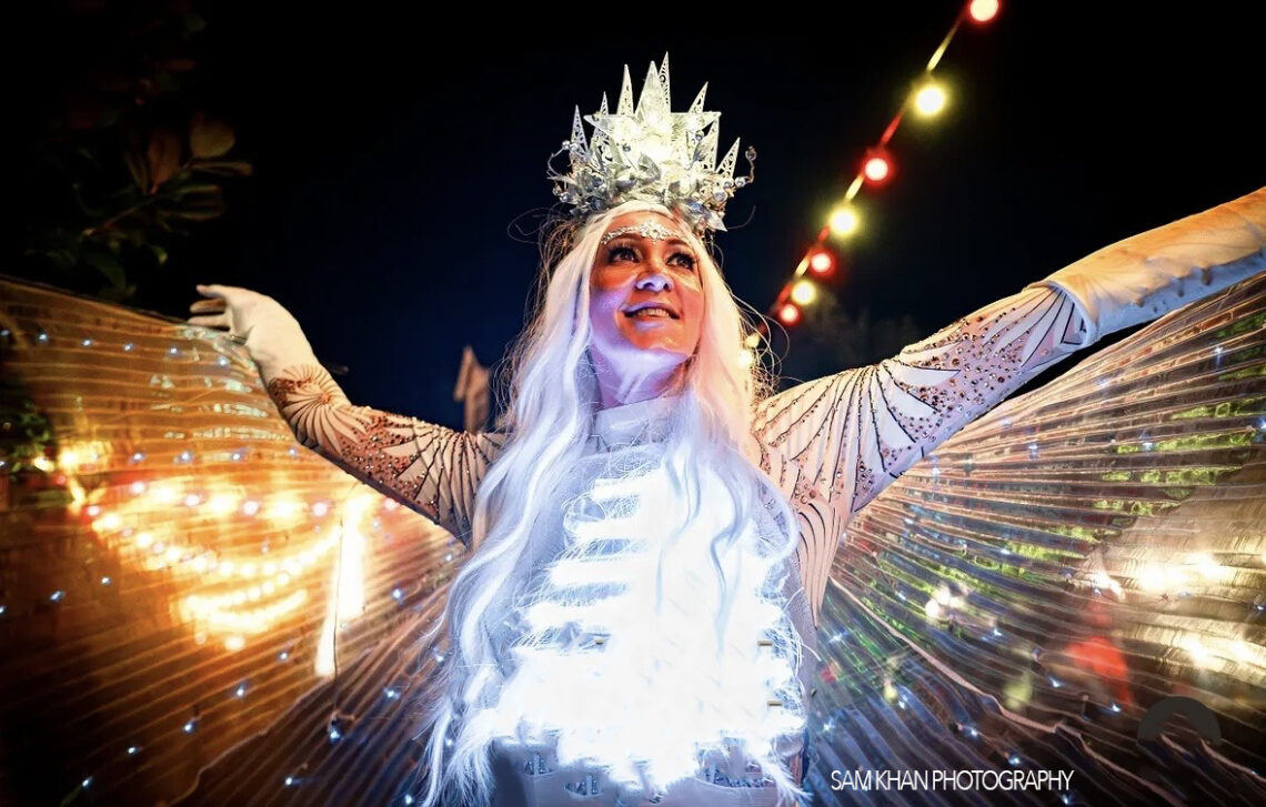 LED stilt walkers best entertainment ideas for winter lights events near me London and Brighton